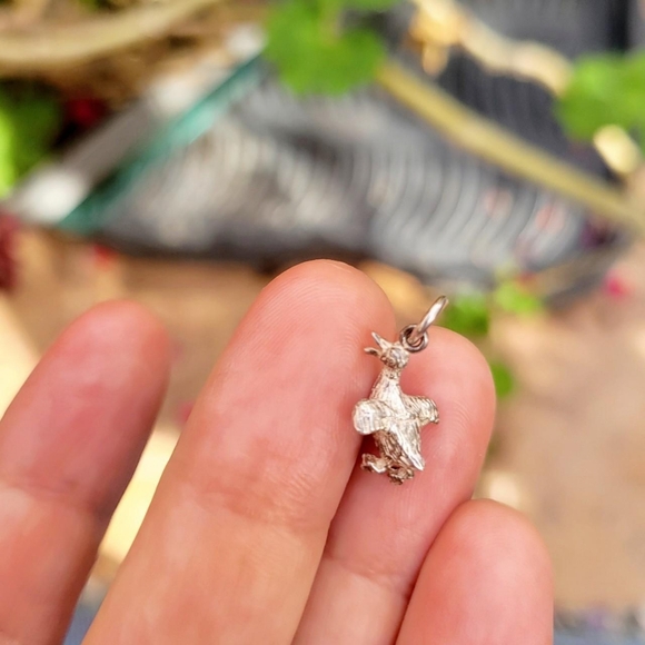 Vintage Antique Solid 925 Sterling Silver Duck Duckling Charm - Picture 4 of 7